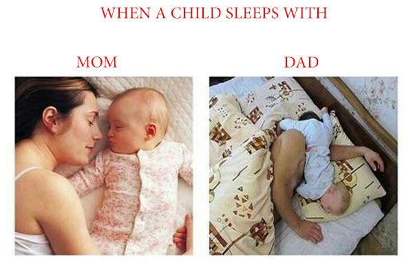 When a child sleeps with mom/dad